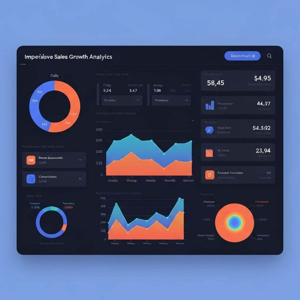Ecommerce SEO Consultant analytics dashboard showing sales growth
