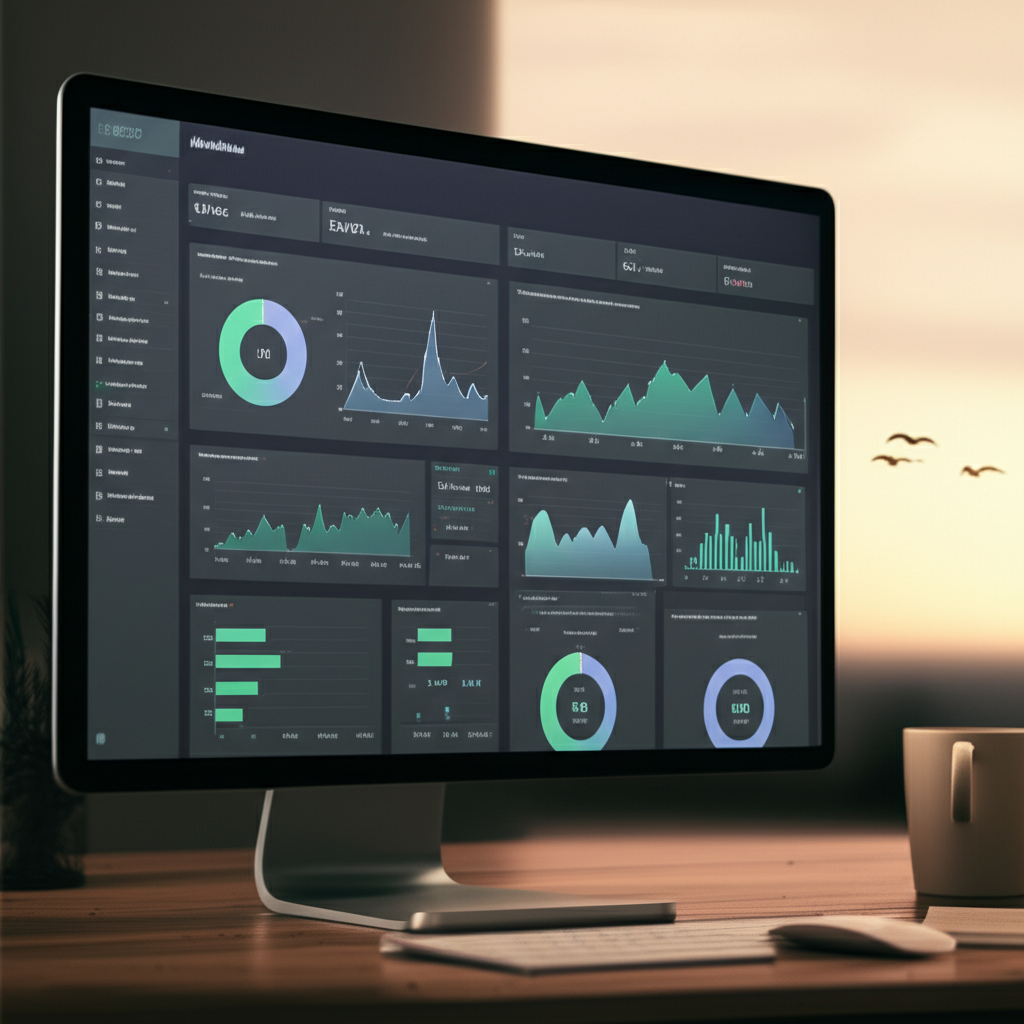 E-commerce SEO metrics dashboard showing growth